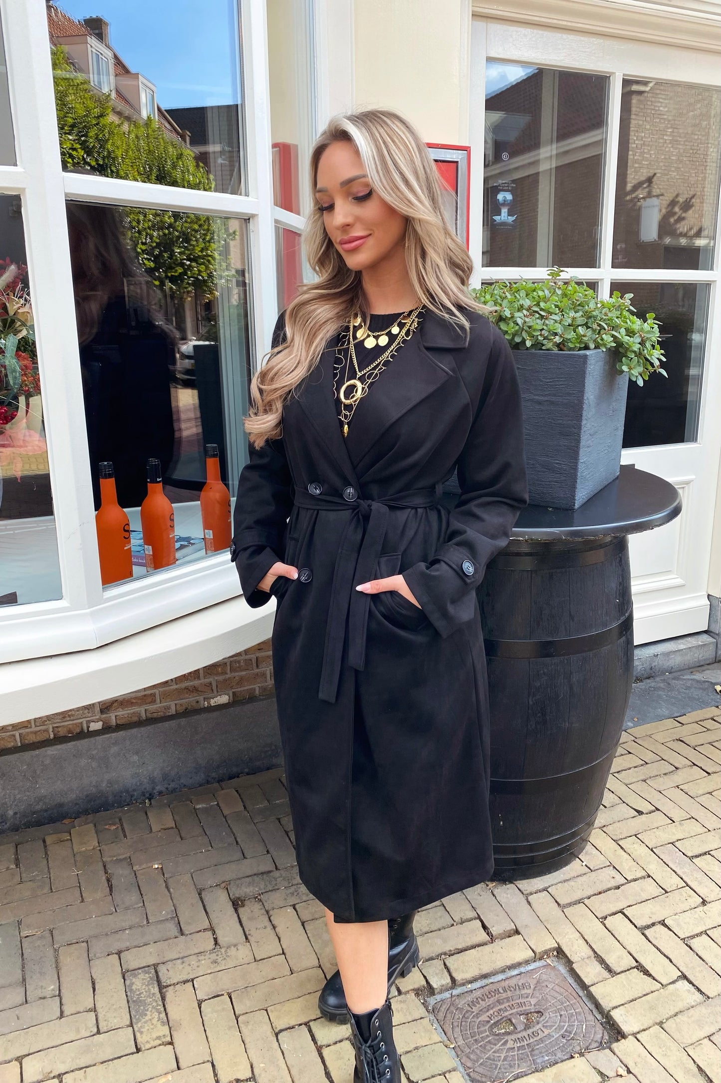 Puck trenchcoat - Black