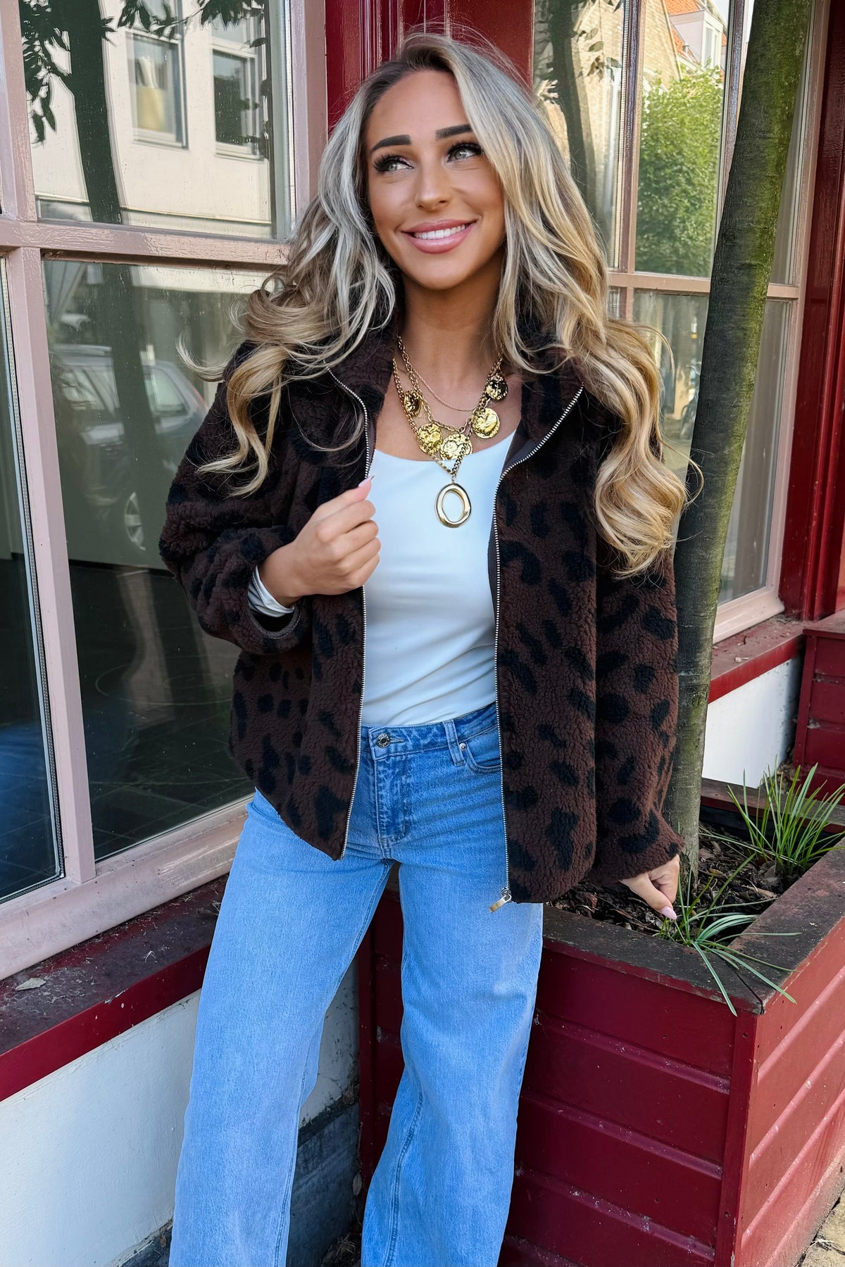 Nessa leopard teddy jack - Bruin