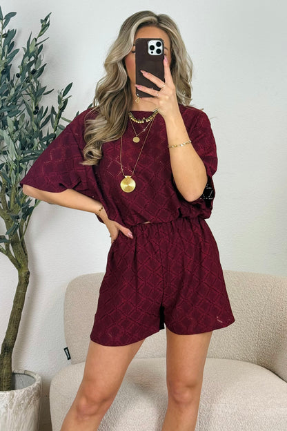 Taylor cropped set - Bordeaux