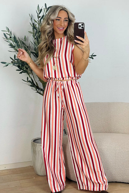 Emily stripe set - Roze