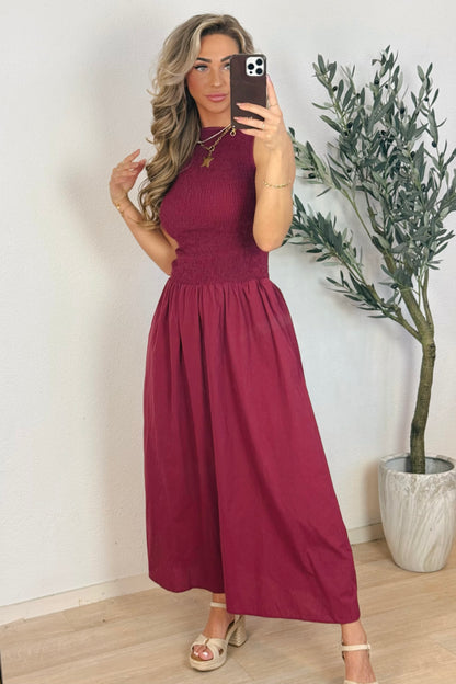 Daisy maxi jurk - Plum