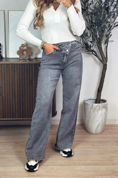 Mirella wide leg jeans - Grey