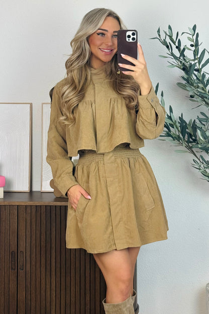 Tory trenchcoat jurk - Bruin