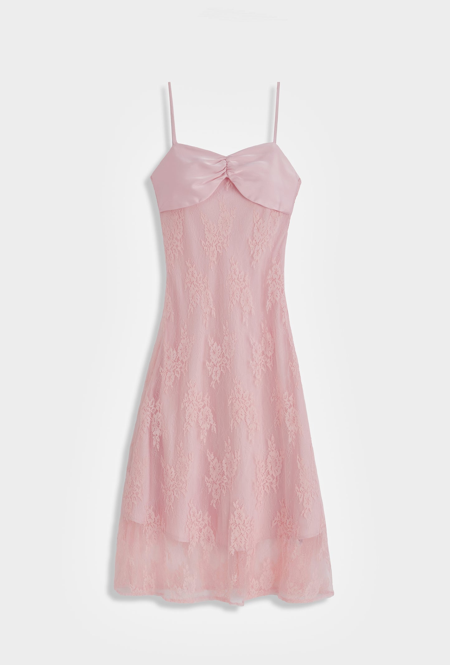 Elise kanten midi jurk - Roze
