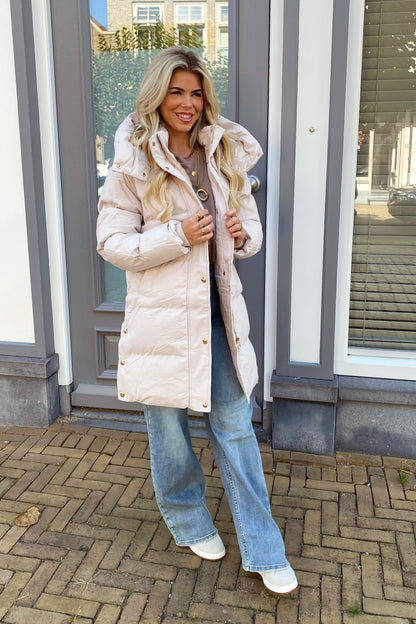 Lynn pufferjas - Beige