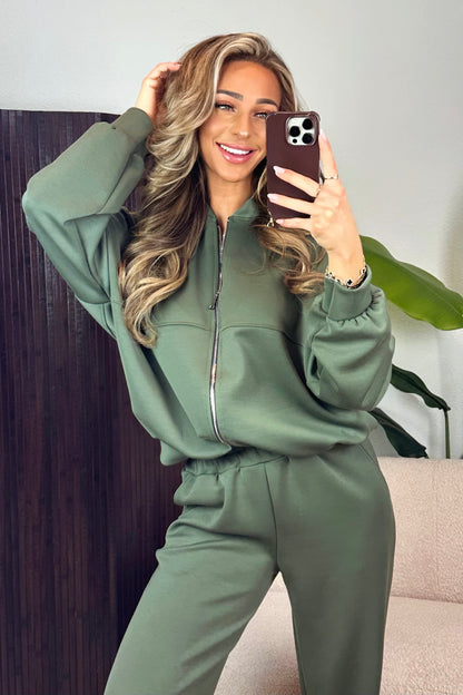 Karlijn zipper set - Kaki