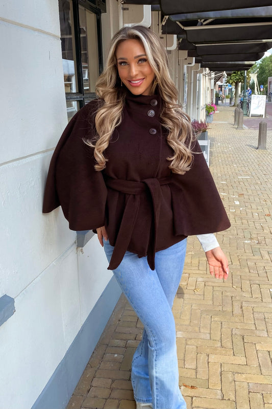 Vera poncho - Brown