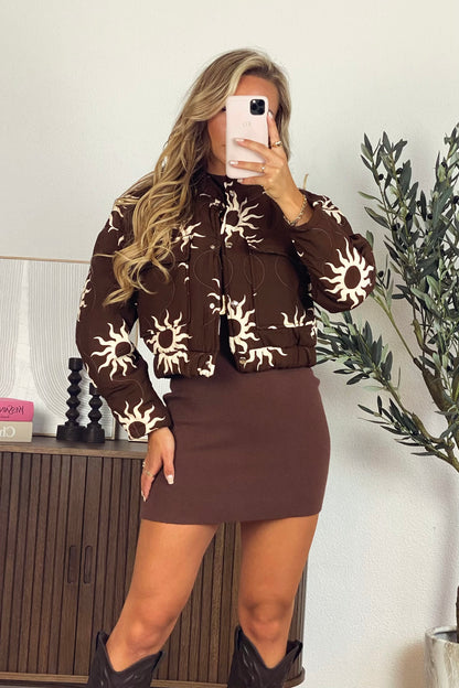 Maddy jack met zonneprint - Bruin