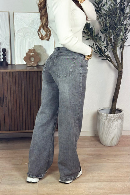 Mirella wide leg jeans - Grey