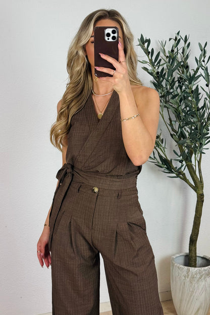 Kirsten top - Bruin