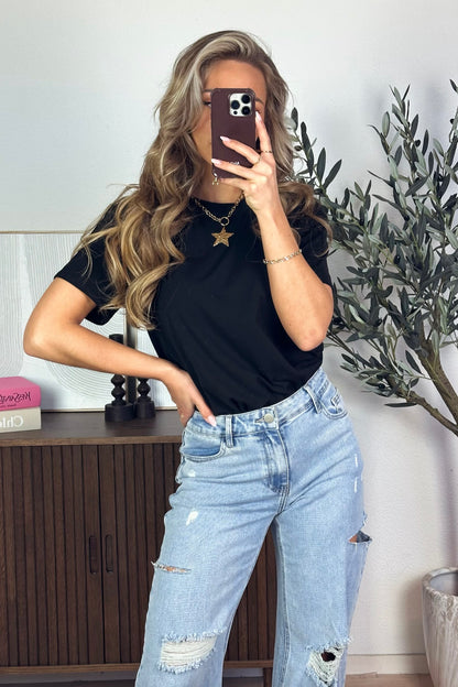 Basic t-shirt - Zwart