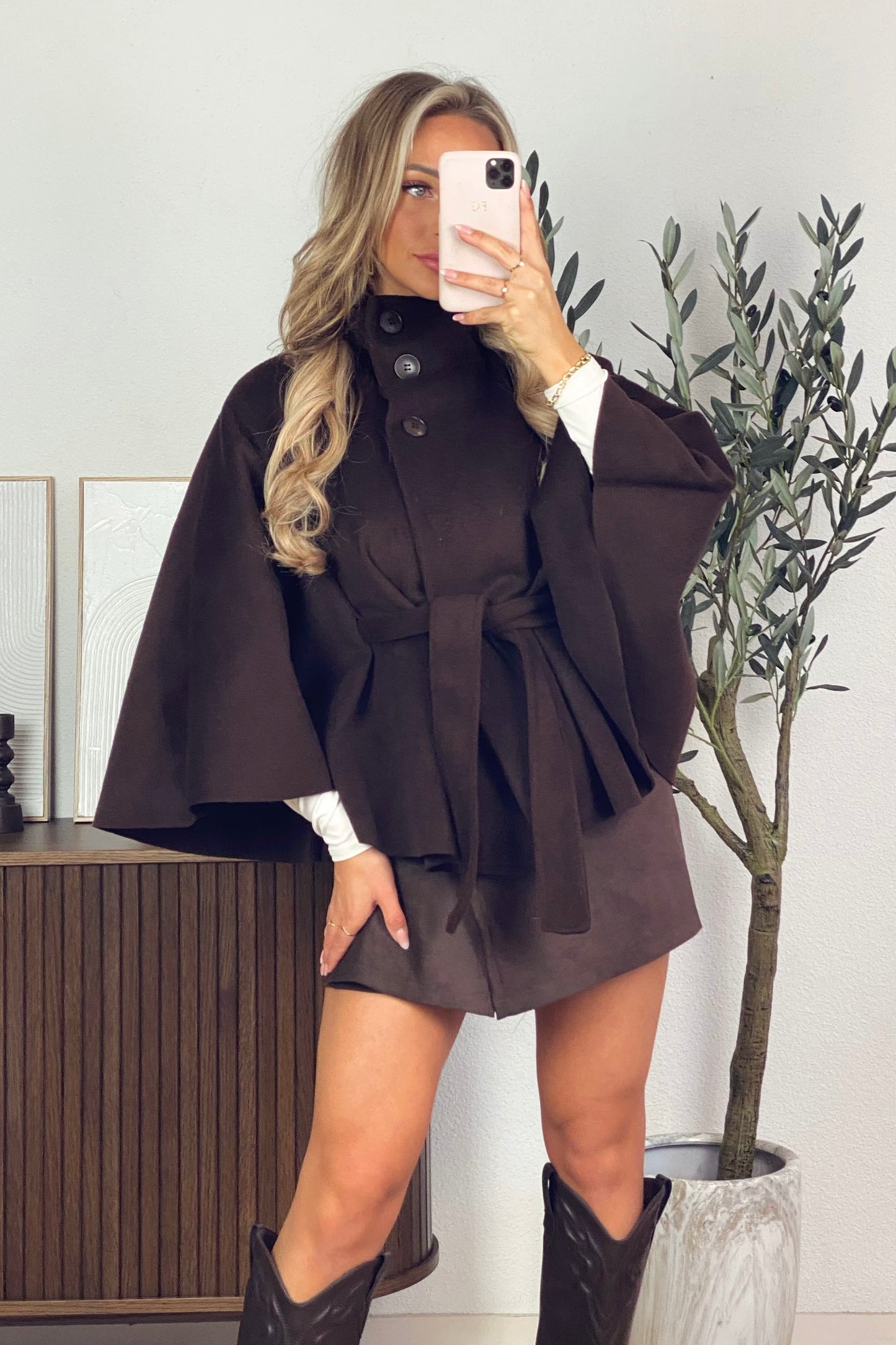 Vera poncho - Brown
