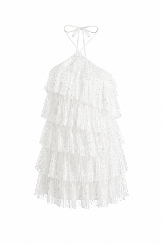 Yuna sparkle dress - White