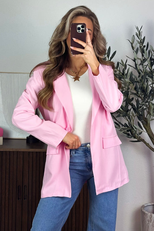 Oversized blazer - Roze