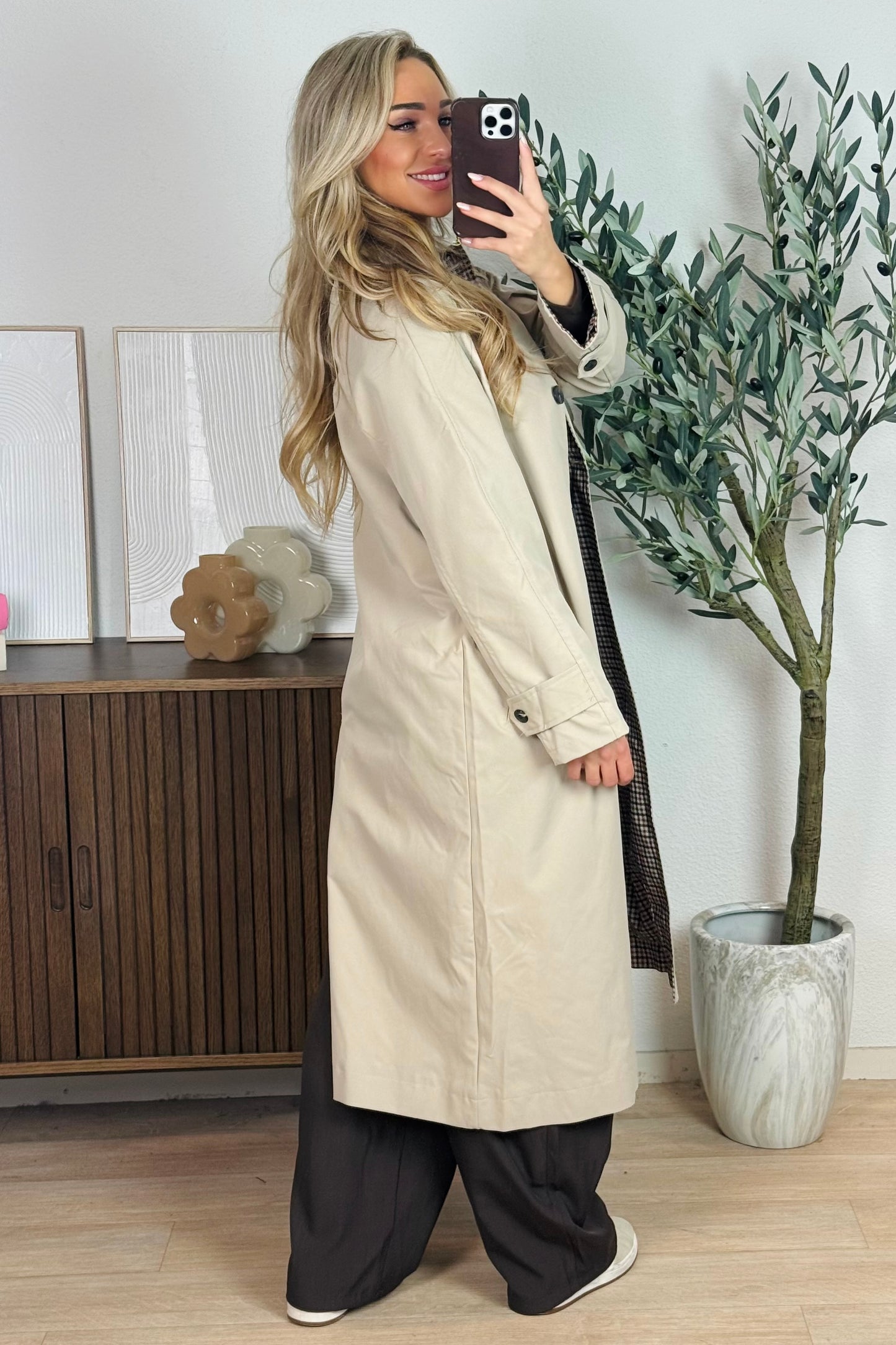 Kyra reversible trenchcoat - Beige