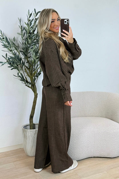 Eefje stripe blouse - Bruin