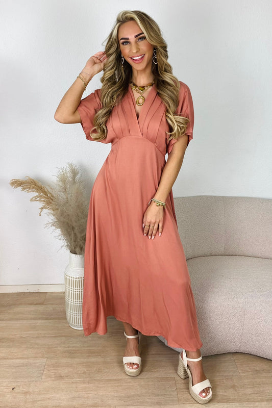 Flowy maxi dress - Roze