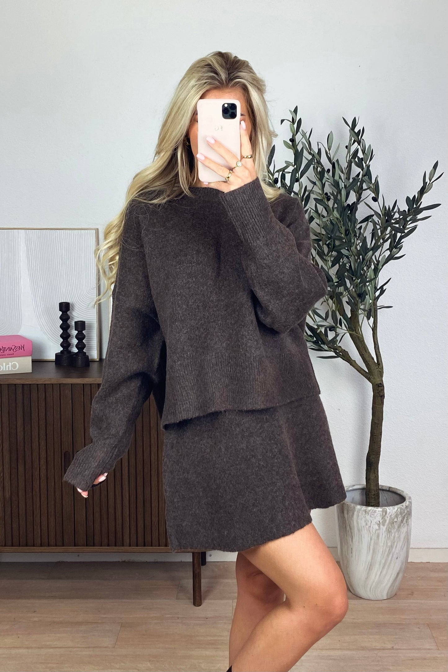 Mary knit set - Brown