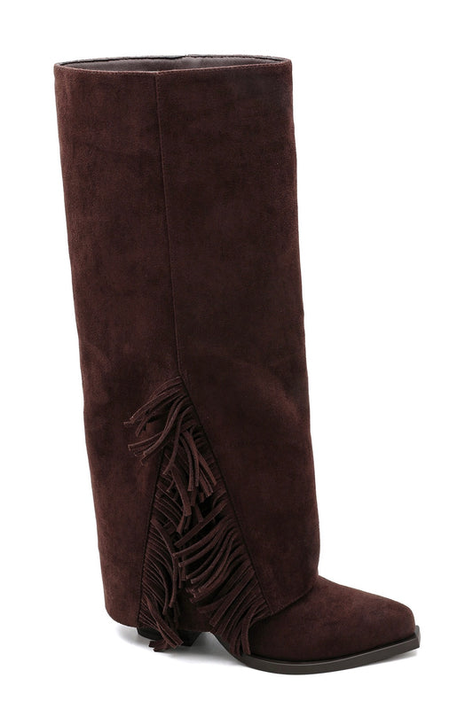Ruby boots fringe - Brown