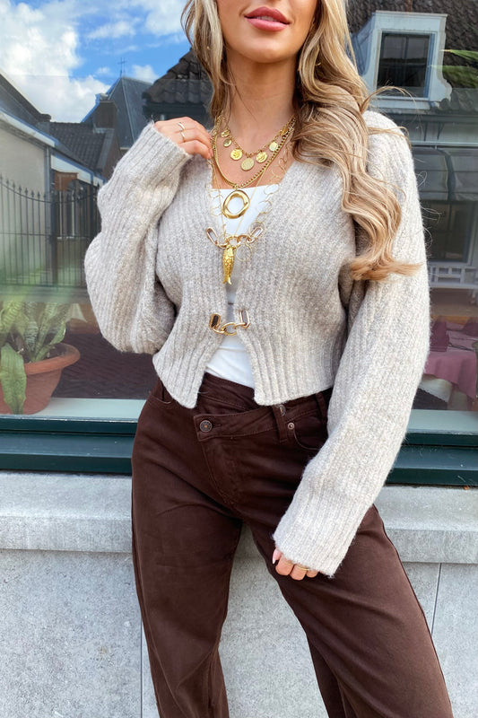 Lena cardigan - Taupe