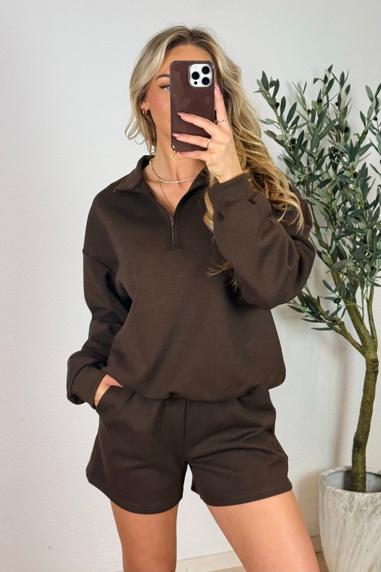 Charlotte comfy short - Bruin