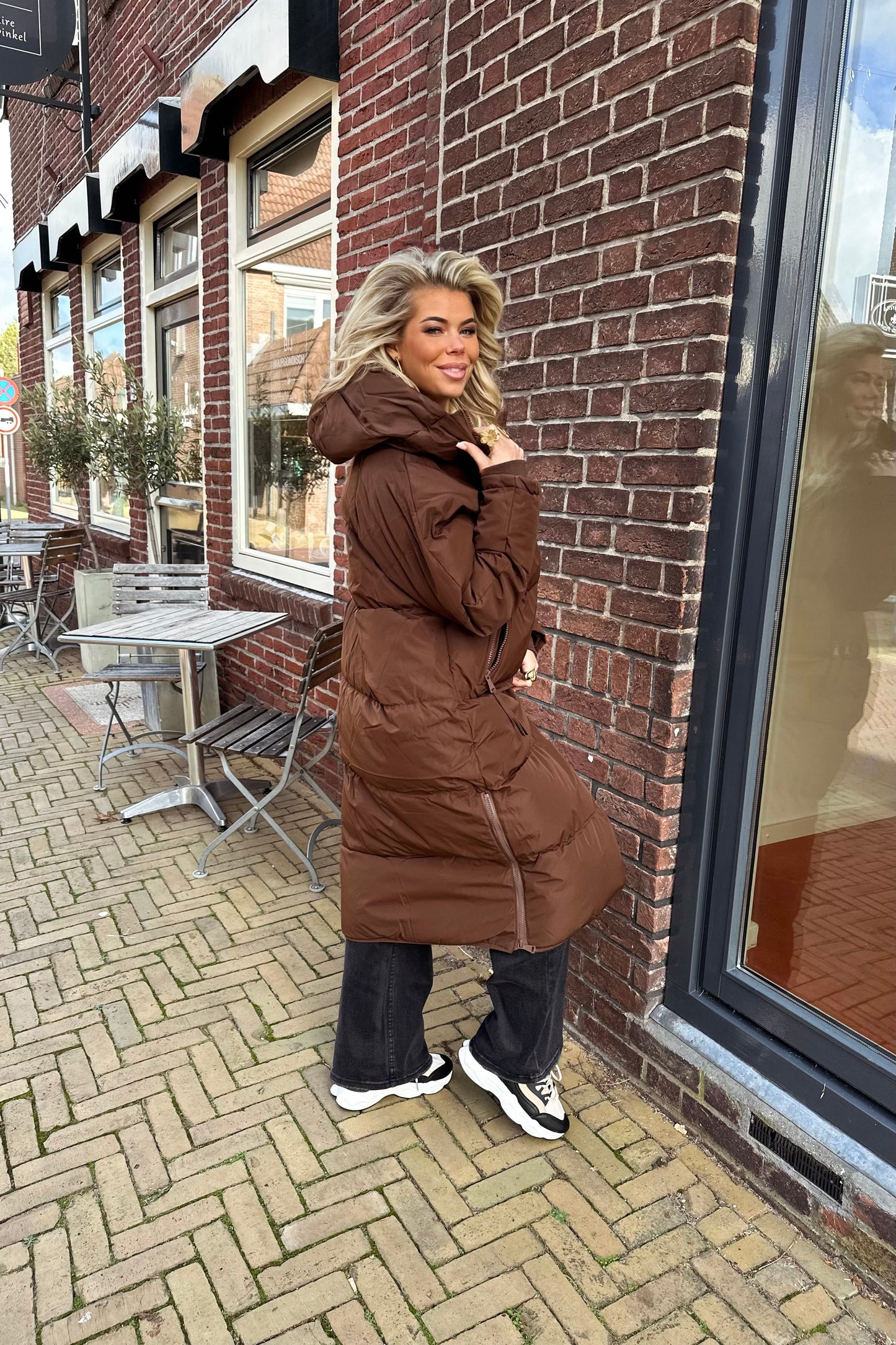 Hailey pufferjas - Brown