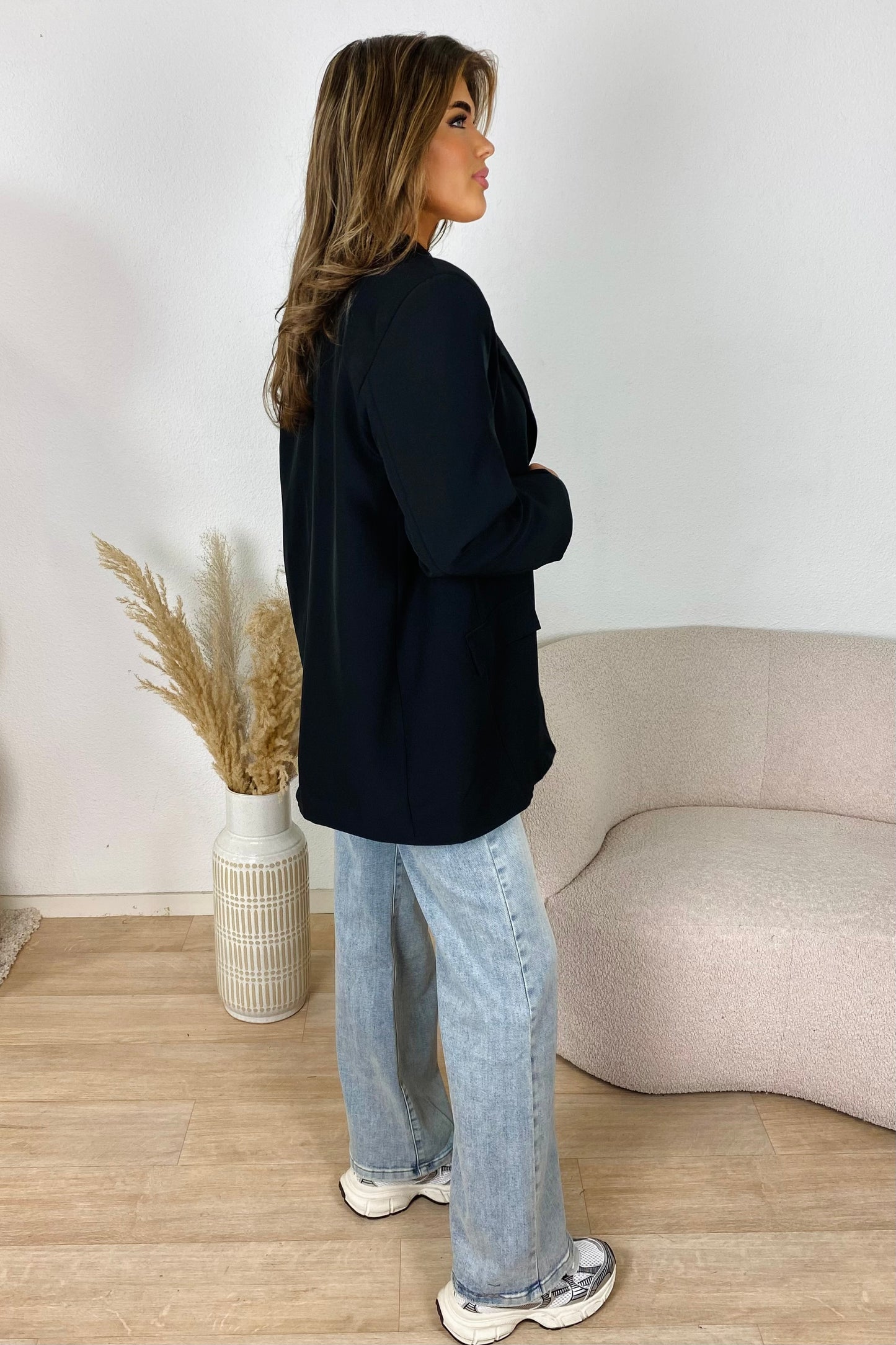 Oversized blazer - Zwart