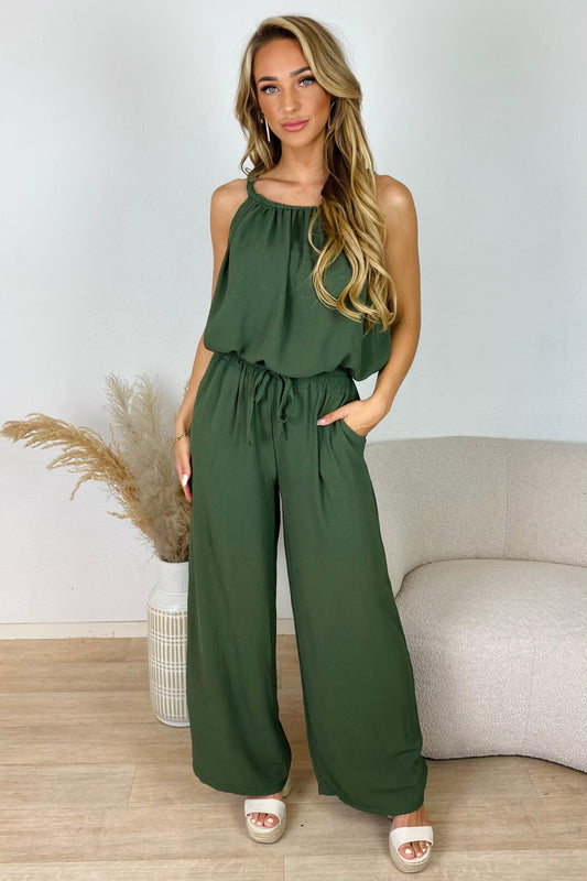 Set met gevlochten bandjes - Kaki