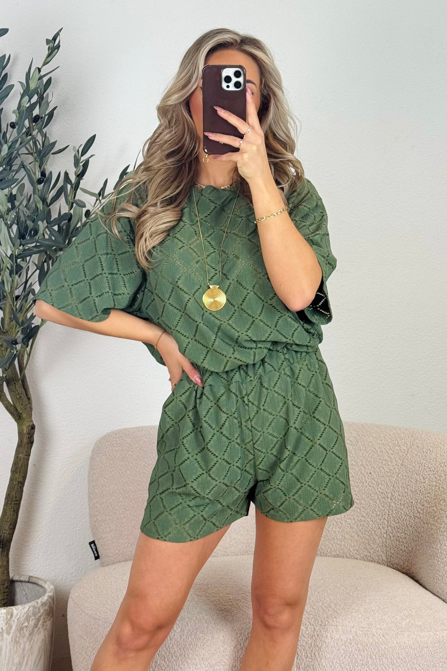 Taylor cropped set - Kaki