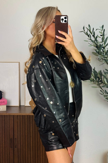 Nicole studs jack - Zwart