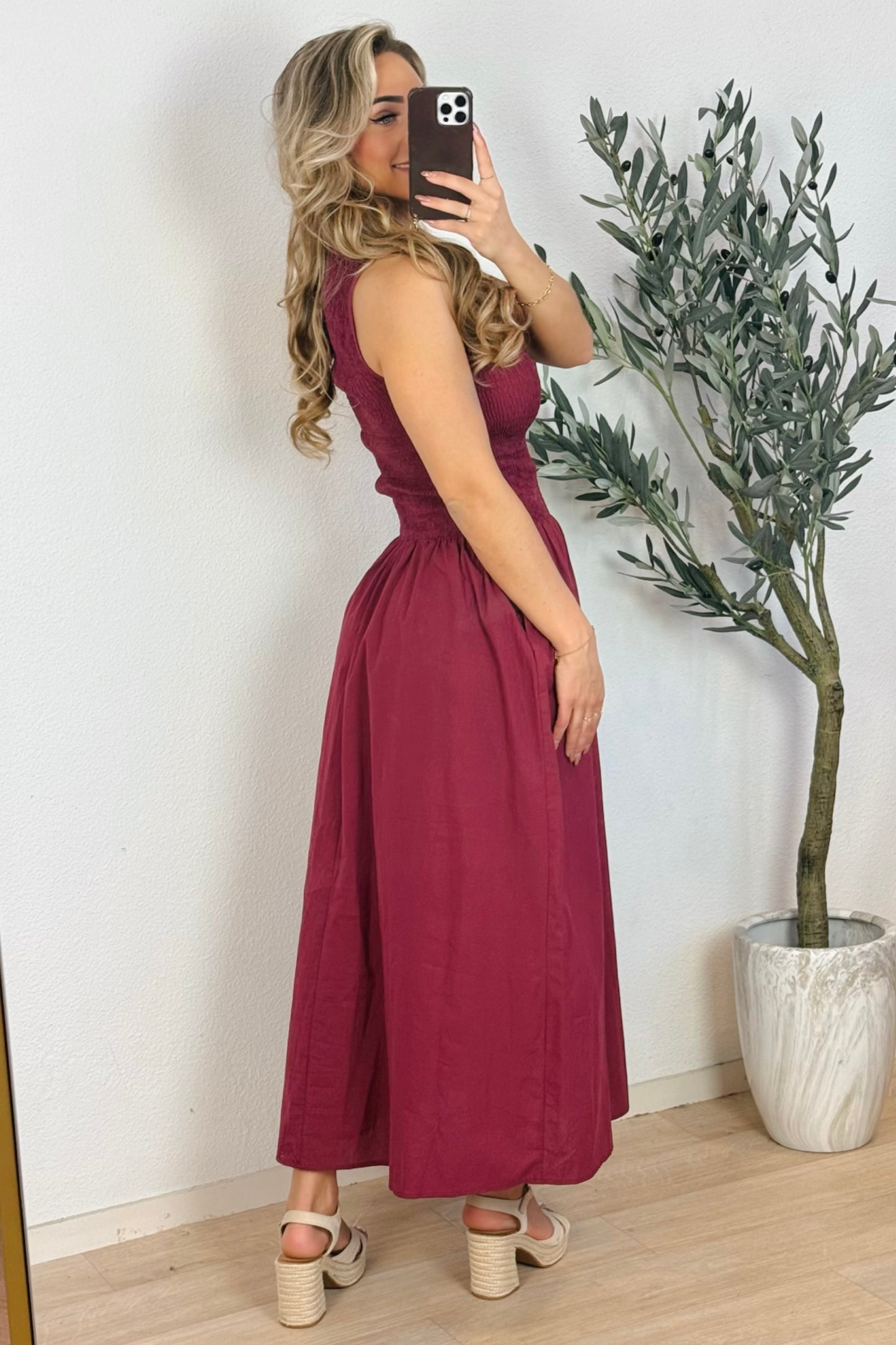 Daisy maxi jurk - Plum