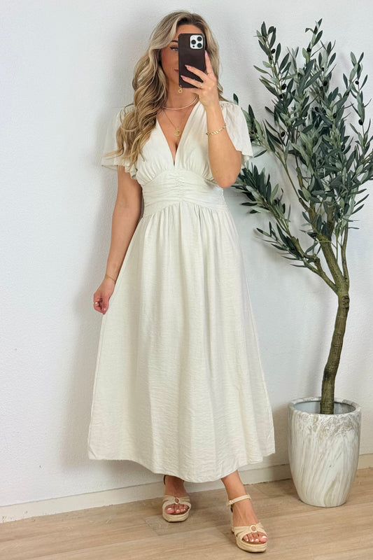 Isa flowy jurk - Beige