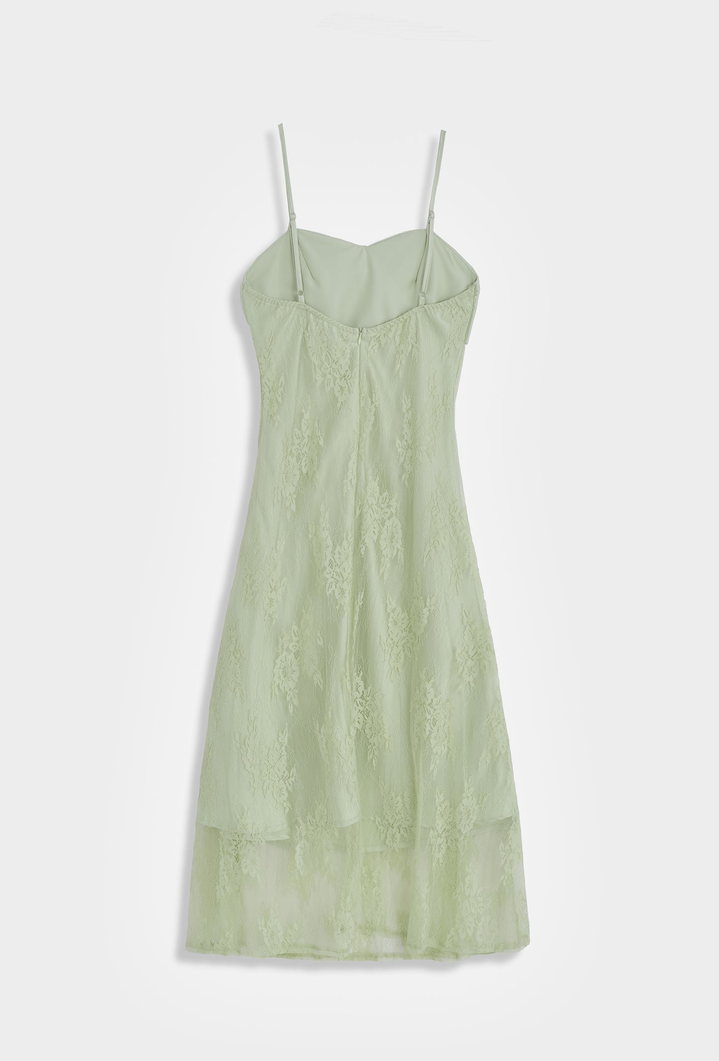 Elise kanten midi jurk - Groen