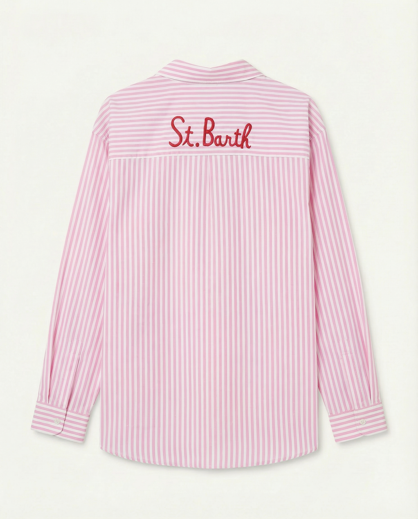 St Barth gestreepte blouse - Roze