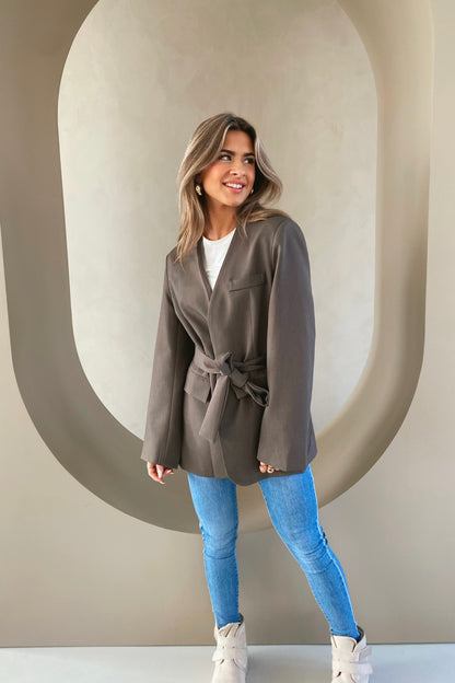 Menthe - blazer taupe