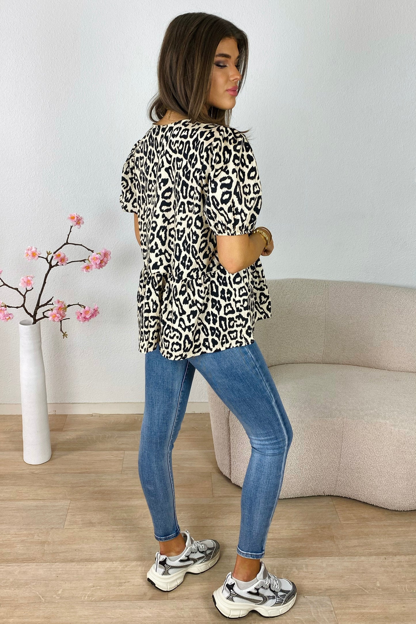 Lauren - blouse leopard light