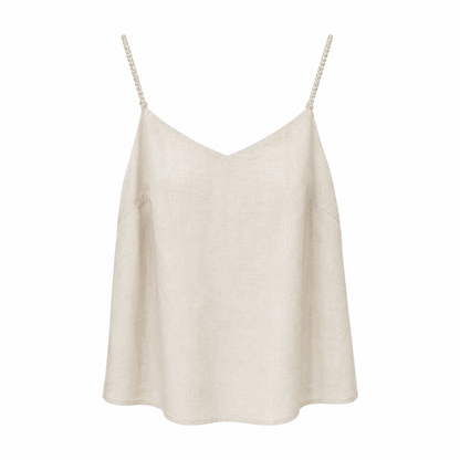 Jessie linnen top - Beige