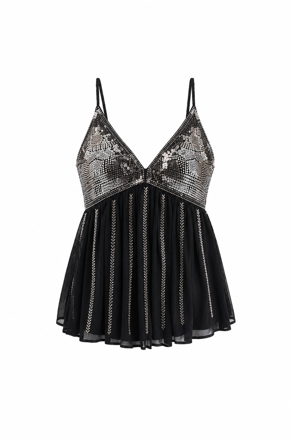 Gaby glitter top - Silver