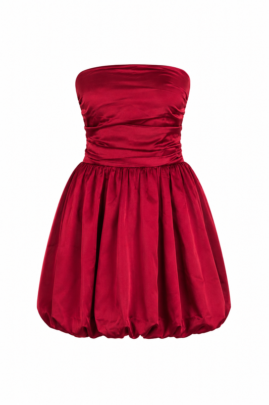 Luana - jurk bordeaux