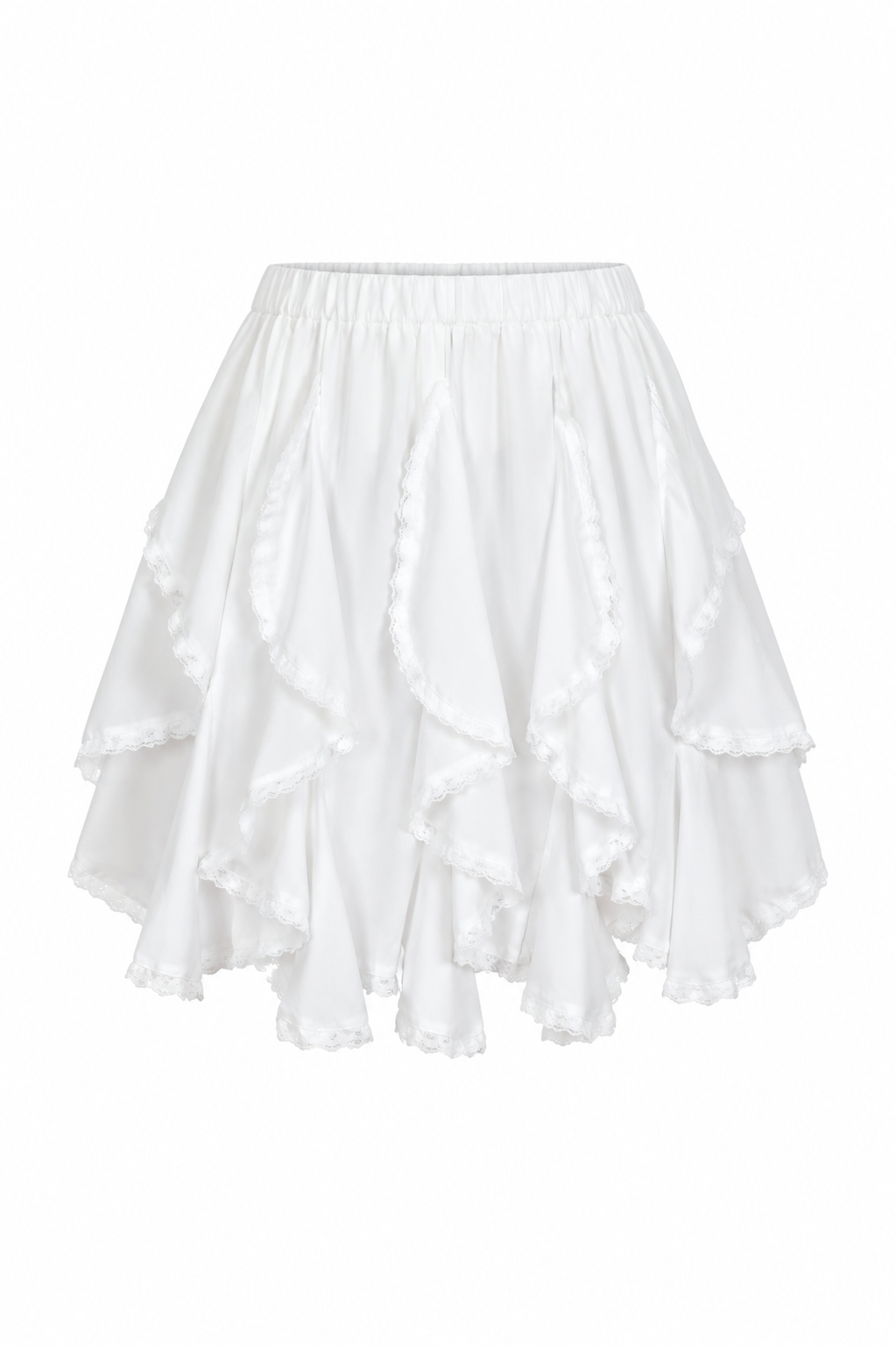 Ruffle rok - Wit