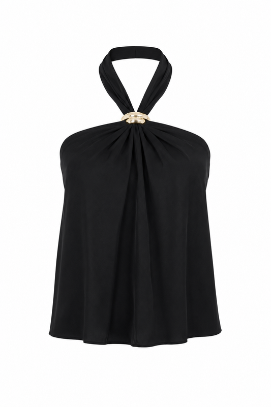 Halter top - Zwart