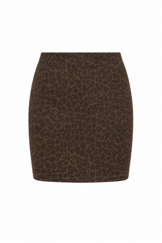 Delia leopard skirt - Brown