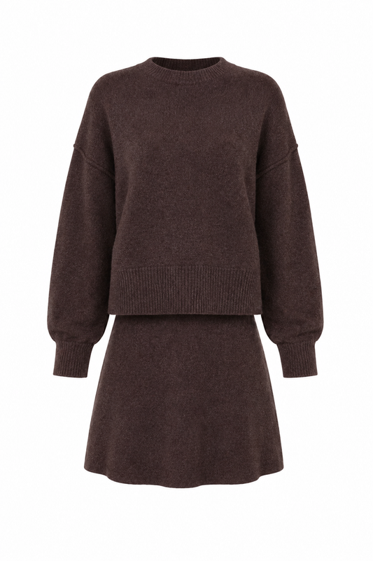 Mary knit set - Brown