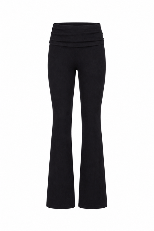 Pippa ribbed pants - Black