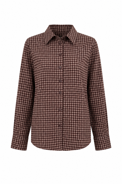 Juul checkered blouse - Brown