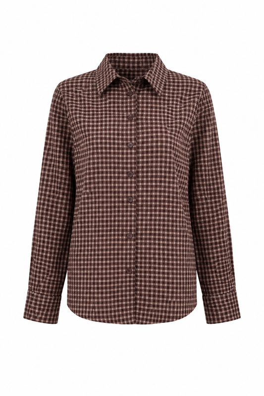 Juul checkered blouse - Brown