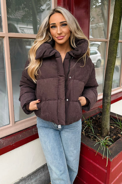 Brody suede bomber jas - Bruin