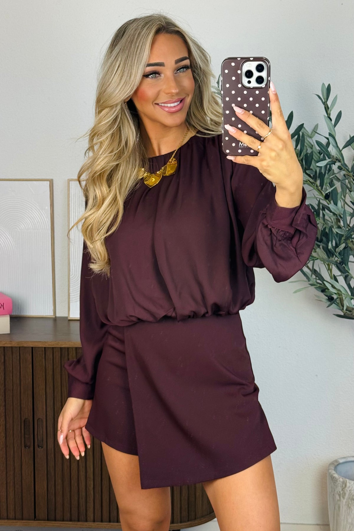 Mika blouse playsuit - Bordeaux