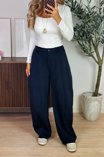 Lisanne barrel pantalon - Navy