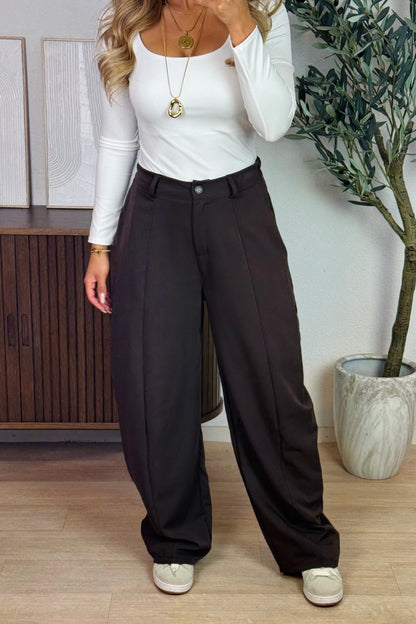 Lisanne barrel pantalon - Bruin
